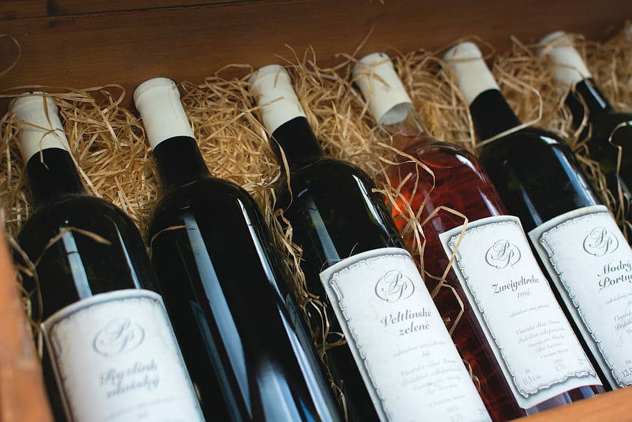 Alcohol Close Up Wine Bottles